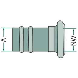 Lizdas su žarnos galu 4050220445