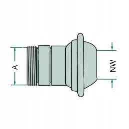 Vyriška jungtis su sriegiu 114 3mm 4c Itališka sistema