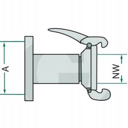 Kištukas su flanšu 150mm 4050220596 granitas