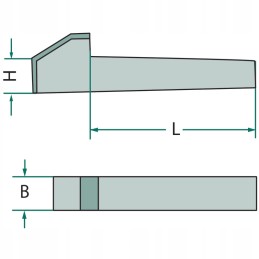Nosies pleištinis įdubimas su nosimi 8x7x40 mm din 6887