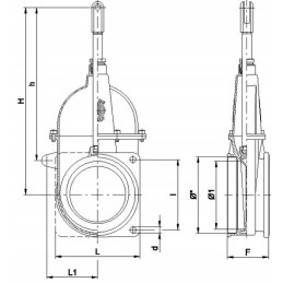 Slydimo vožtuvo tvirtinimo sriegio flanšas 4