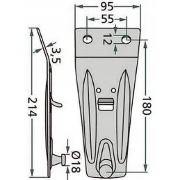 Kverneland Deutz vejapjovės peilių laikiklis k