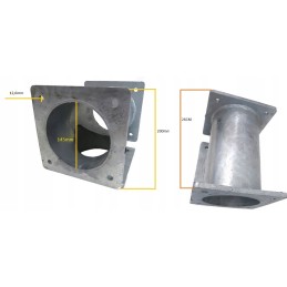 Trišakis su trimis kvadratiniais flanšais 6 6 6