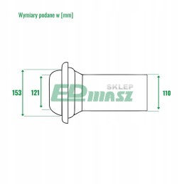 Vyriška jungtis 5c, itališka žarna 110 mm vandens cisternai