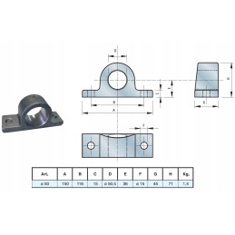 Pavaros tvirtinimas prie lopšio, skersmuo 50 mm, sukomplektuota
