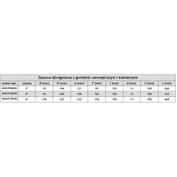 Svirtinis sklendė su 6 sriegiais ir flanšu