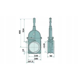 Statinės priekabos slydimo vožtuvas 6 su svirtimi