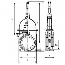 Vožtuvo flanšo flanšas 6 colių riv10 perla