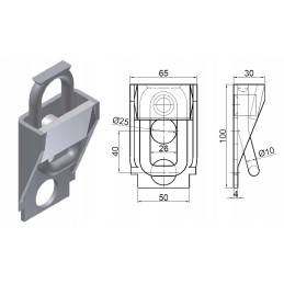 Konteinerio rankena 2-5 tonų kroviniams tvirtinti