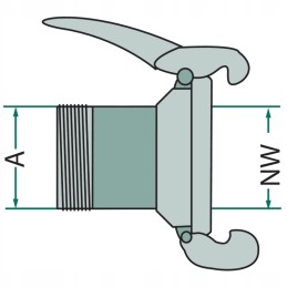 Kištukas su išoriniu sriegiu 4050220589