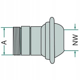 Granito lizdas su išoriniu sriegiu