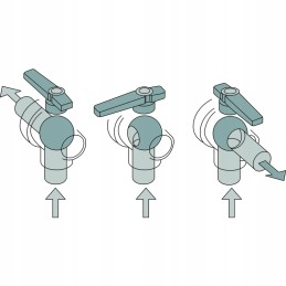 Trijų krypčių rutulinis vožtuvas 1bsp 16bar arag