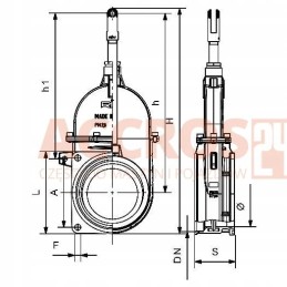 Statinės priekabos vožtuvas riv 4 srieginis flanšas