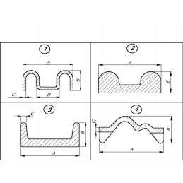 Grindų grandiklio juosta u 40x25x940 mm t088