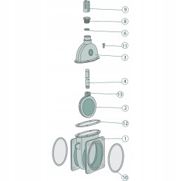 Tepalo antgalis cisternos slydimo vožtuvui m35x2 m su 8 coliais