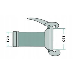 Žarnos jungtis 120 mm 5 colių srutų cisternai