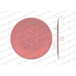 Slydimo diskas rotorinei žoliapjovei 1 85 m, 4 mm storio