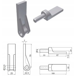 Šoninis vyris fi12 skirtas suvirinimui