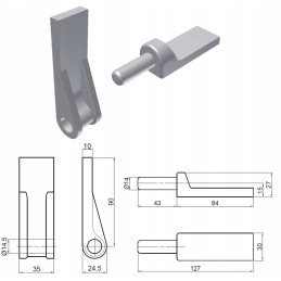 Šoninis vyris fi14 suvirinimui