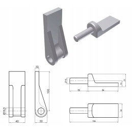 Šoninis vyris fi16 skirtas suvirinimui