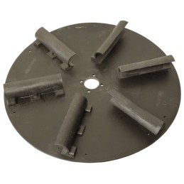 Bunkerio barstytuvo barstymo diskas su 6 peiliais