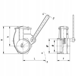 Statinės priekabos vožtuvas 4 colių, 2 x sriegis, rankinis