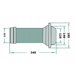 Lizdas su žarnos galu 120 5