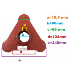 Guolių korpusas 207076 trikampis 60rc18
