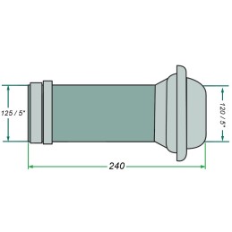 Vandens cisternos lizdas su 5-120 mm žarnos galu