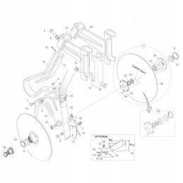 Gaspard sėjamosios guolis trąšų barstymo diskui
