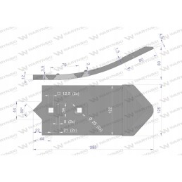 Keičiamas dviejų skylių ražienų kultivatoriaus antgalis