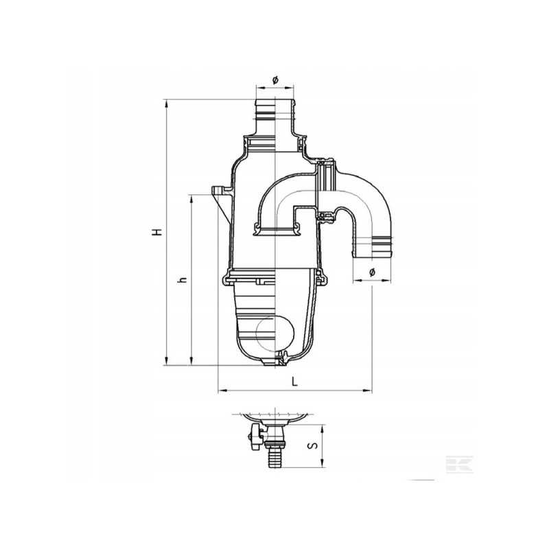 Sifono separatorius 60 mm 0060027