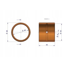 Žalvarinė vairo įvorė 48x40x40 mo barstytuvas