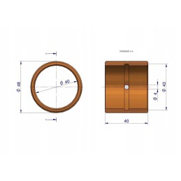 Žalvarinė vairo įvorė 48x40x40 mo barstytuvas