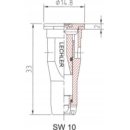 Ežektorinis antgalis ID3 120 03 mėlyna keramika