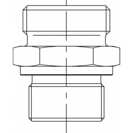 Tiesi jungtis m12x1 5 m16x1 5 10l ges10lm12 vos