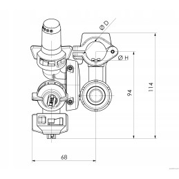 5 padėčių purkštuvo galvutė 22 mm f10 vamzdeliui