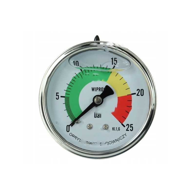 Glicerino manometras 0 25 bar fi 63 mm tvirtinimas