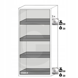 Spintelė augalų apsaugos produktams, RAL 6010 spalva
