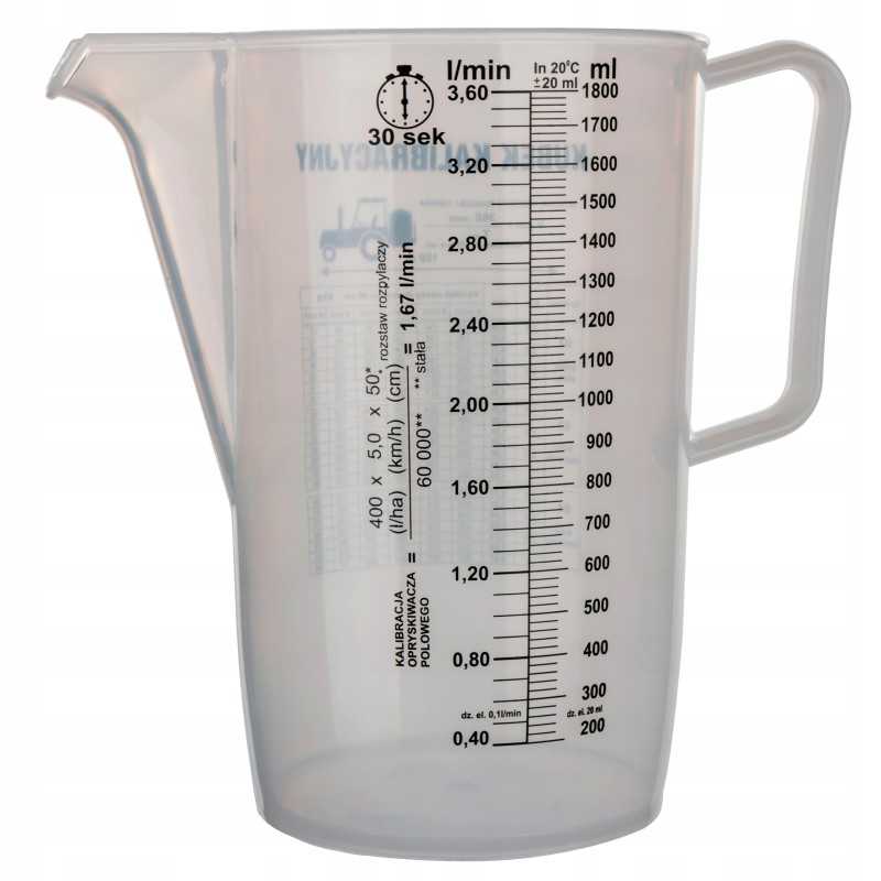 Kalibravimo puodelis purškiamas matavimo puodelis 1800 ml