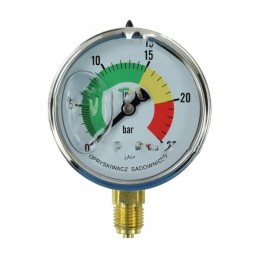 Glicerino manometras 0 25 bar fi 63 mm tvirtinimas