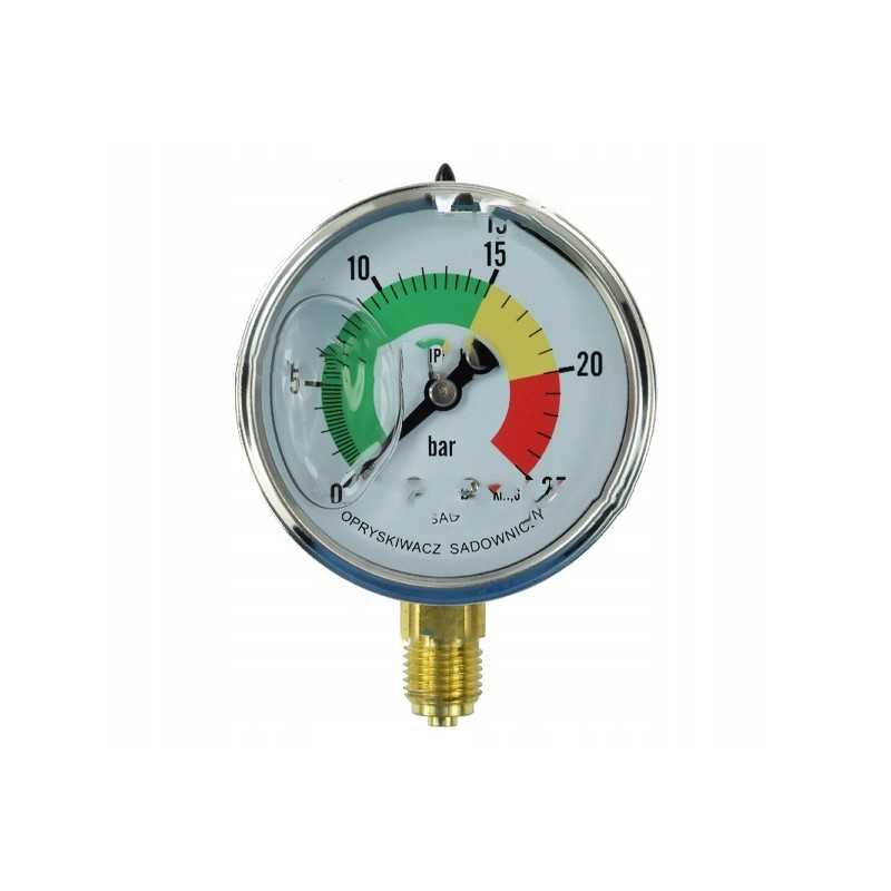 Glicerino manometras 0 25 bar fi 63 mm tvirtinimas