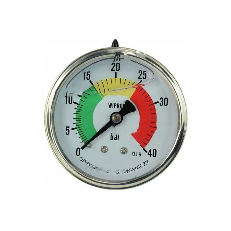 Glicerino manometras 0 40 bar fi 63 mm tvirtinimas