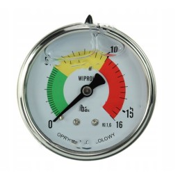 Glicerino manometras 0 16 bar fi 63 mm tvirtinimas