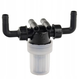 Linijinis filtras purškimo vamzdžiams su 90° alkūnėmis