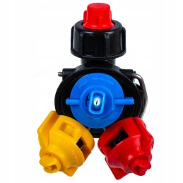 Triguba purkštuvo galvutė su 20 mm vamzdžiu