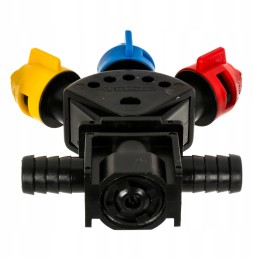 Praleidžiamoji purkštuvo galvutė su rau purkštukais