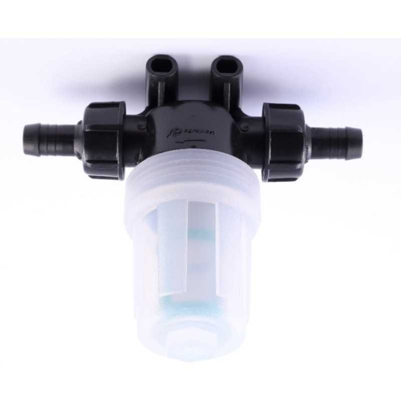 Slėgio filtras tarpsekciniam purkštuvui