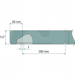 Purškimo juosta v2a oe 1 2 1120 mm 3 skylės oe 1