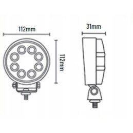 2x mėlyna LED darbo lempa 27w purkštuvas
